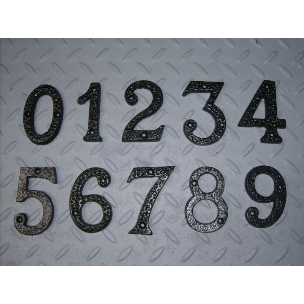 Black Iron Antique Number Metal Door Numbers 1,2,3,4,5,6,7,8,9,0 Numeral  NEW 