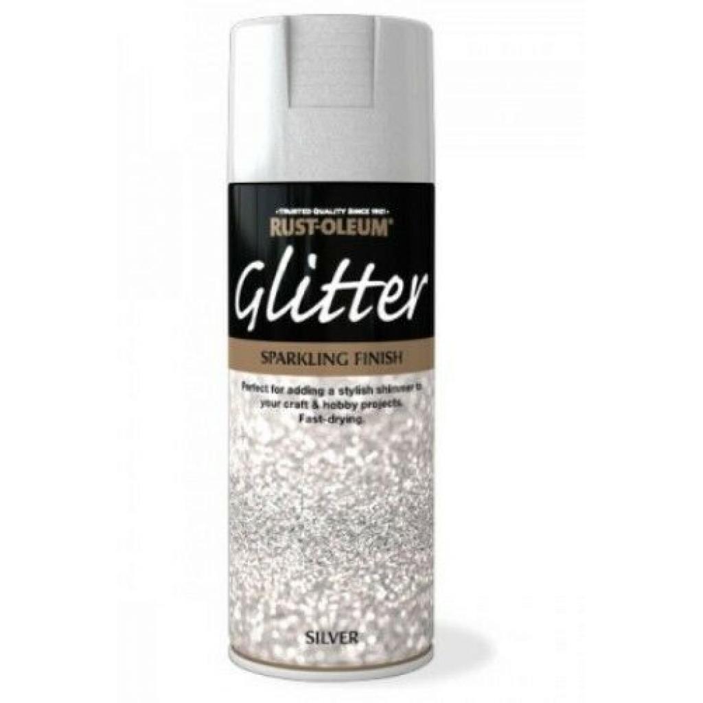 SILVER GLITTER SPARKLING FINISH RUSTOLEUM Fast Dry Spray Paint Aerosol