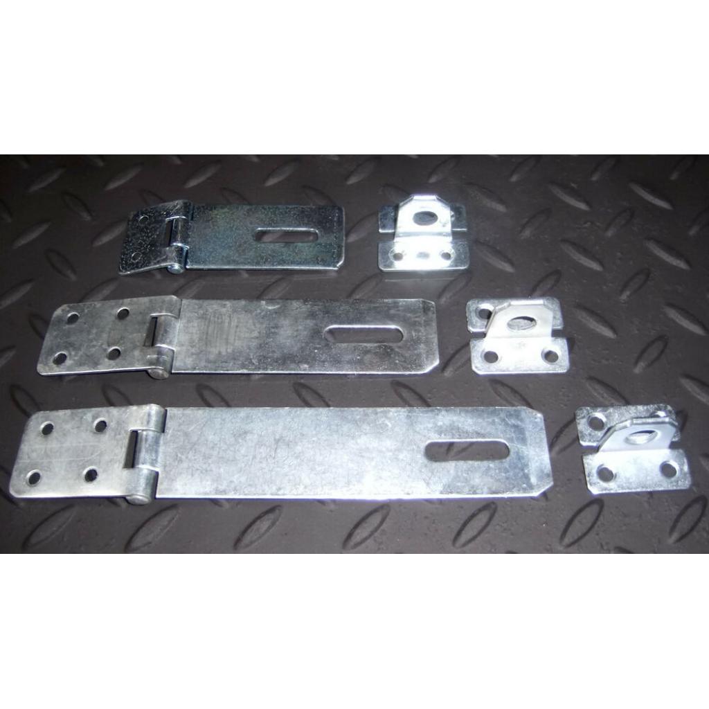 Heavy Duty Door Gate Hasp & Staple Sizes 3" 4" 6" inch Black or Zinc