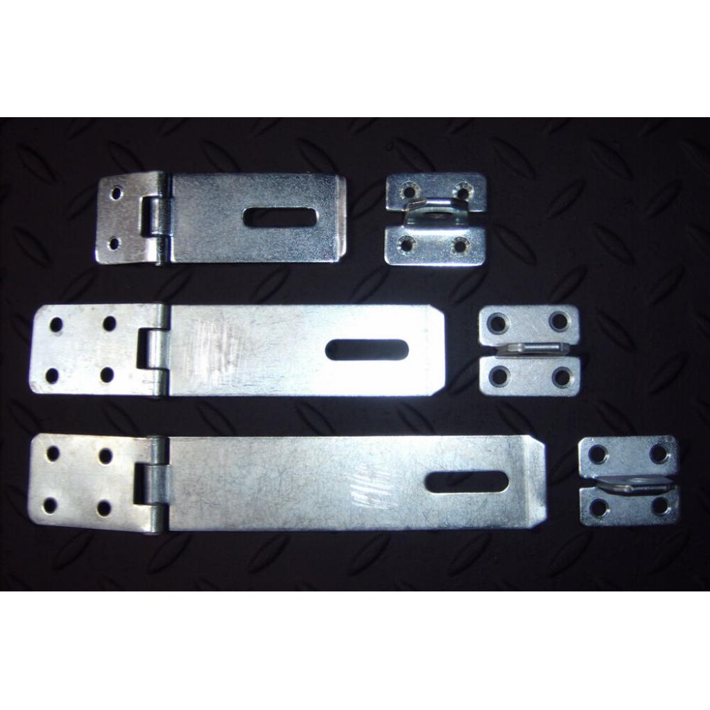 Heavy Duty Door Gate Hasp & Staple Sizes 3" 4" 6" inch Black or Zinc