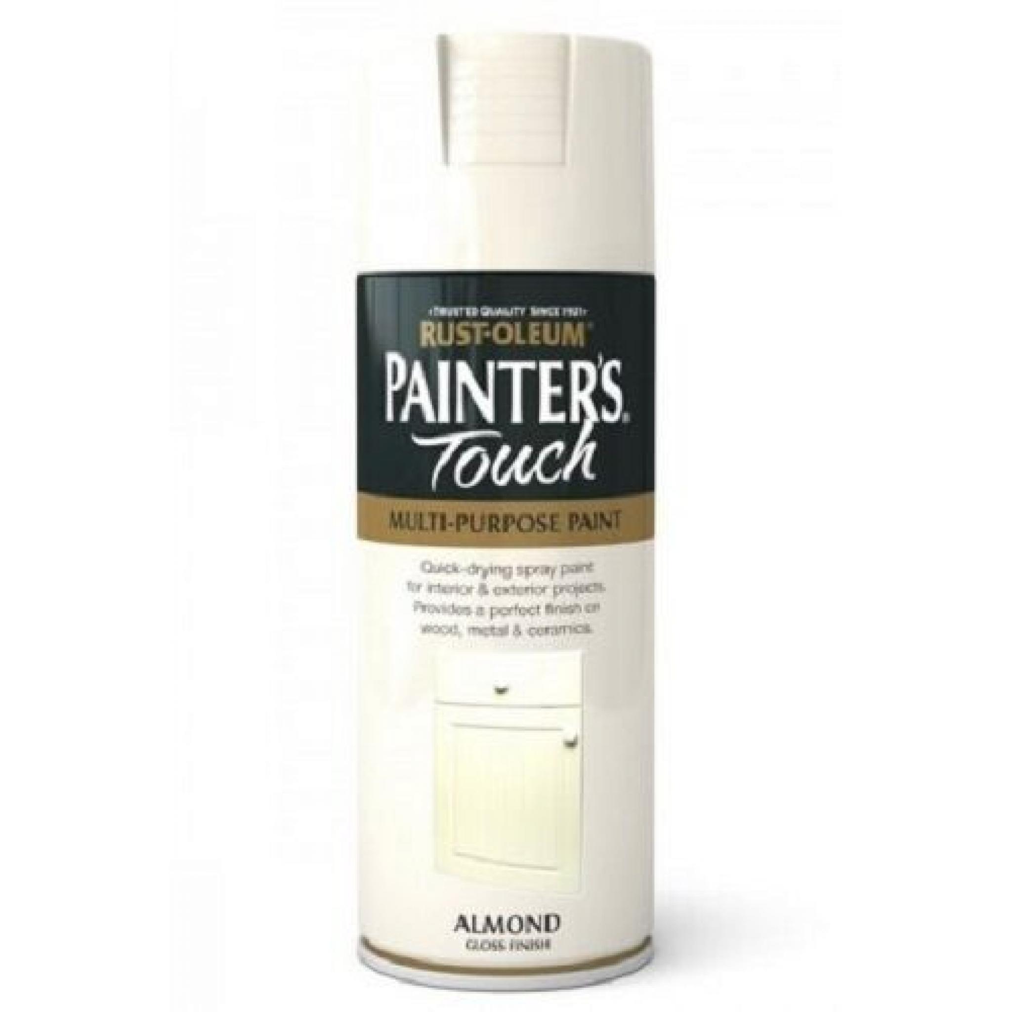 ALMOND Gloss Fast Dry Spray Paint Aerosol 400ml MultiPurpose RUSTOLEUM