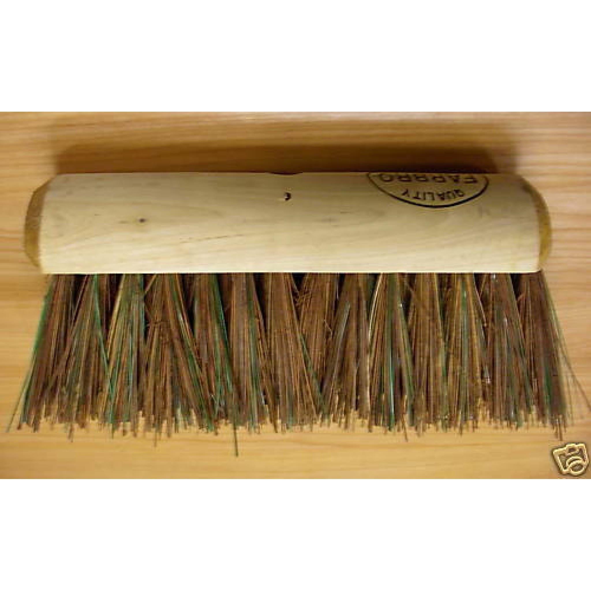 wooden yard brush