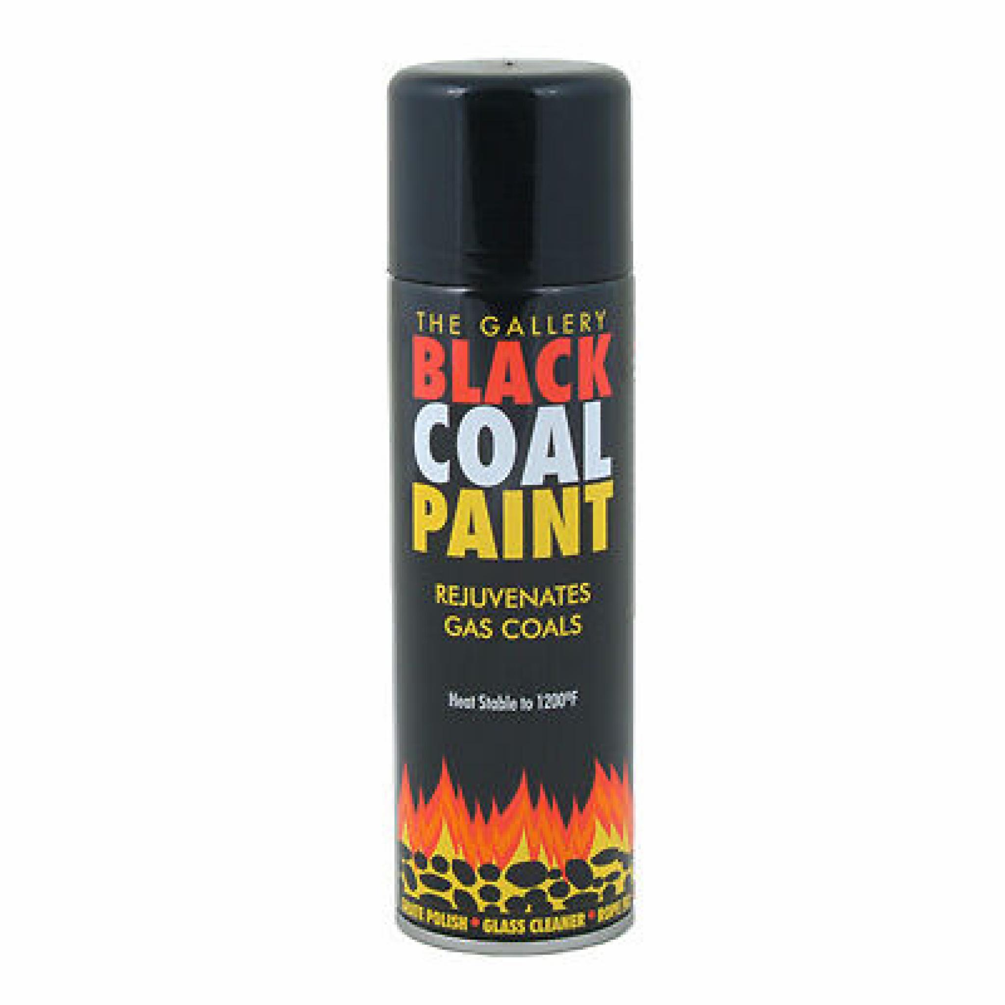 Black COAL PAINT Rejuvenates Gas Fire Coals 300ml