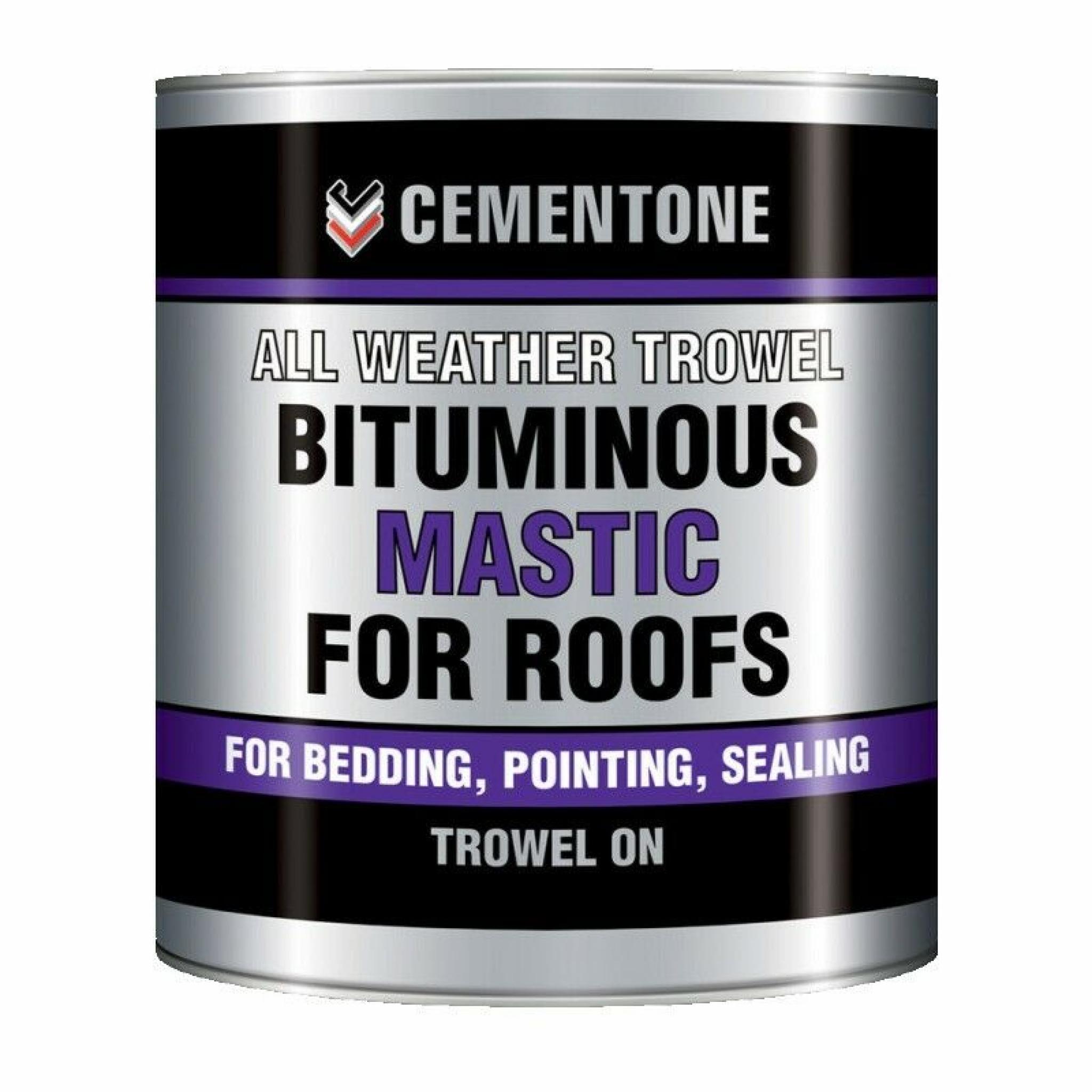 Black Bitumen Trowel Mastic 1 Litre Sealing Roofing