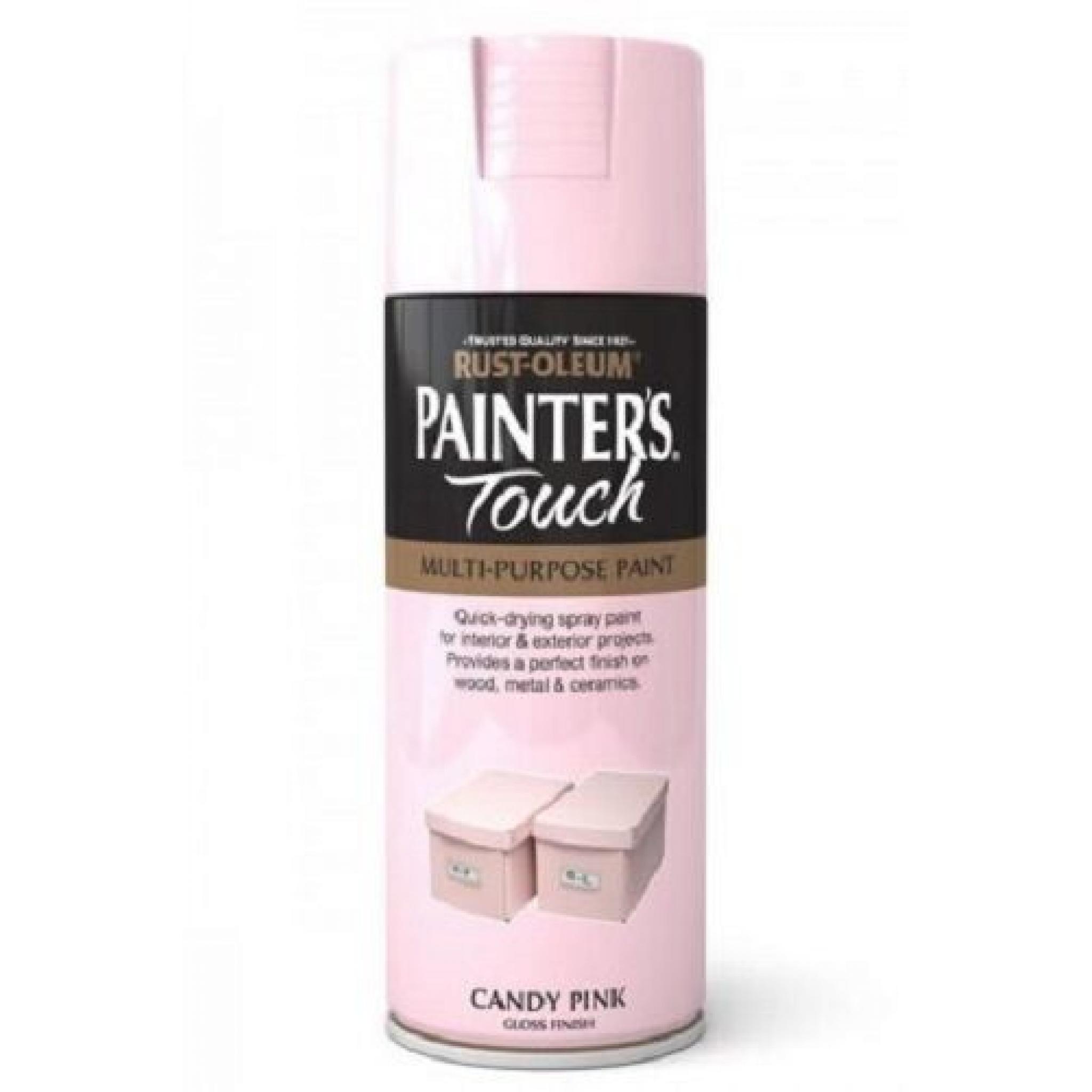 CANDY PINK Gloss Fast Dry Spray Paint Aerosol 400ml MultiPurpose RUST
