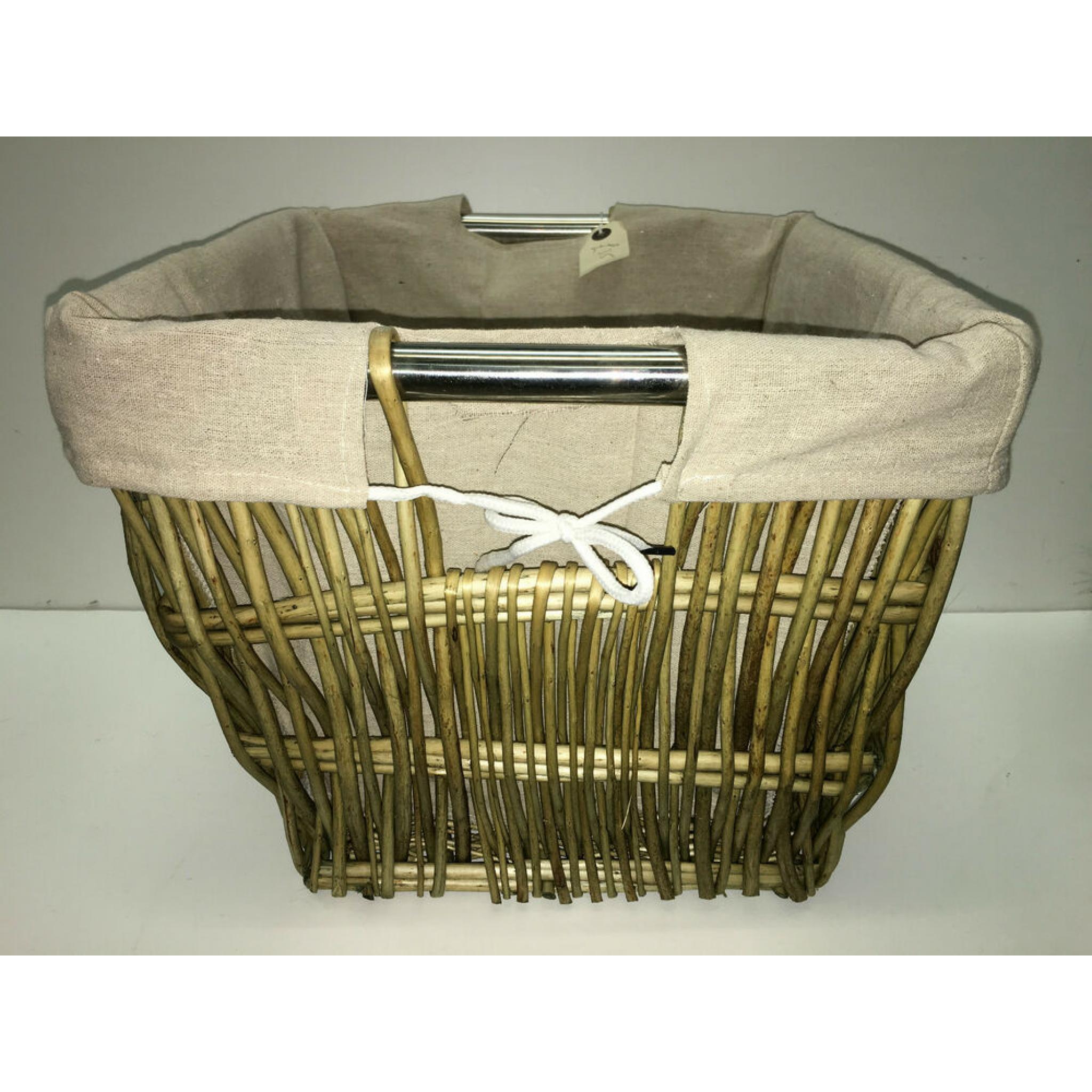 Square 355 Heavy Duty Hand Made Wicker Coal Fire Log Laundry Storage Basket