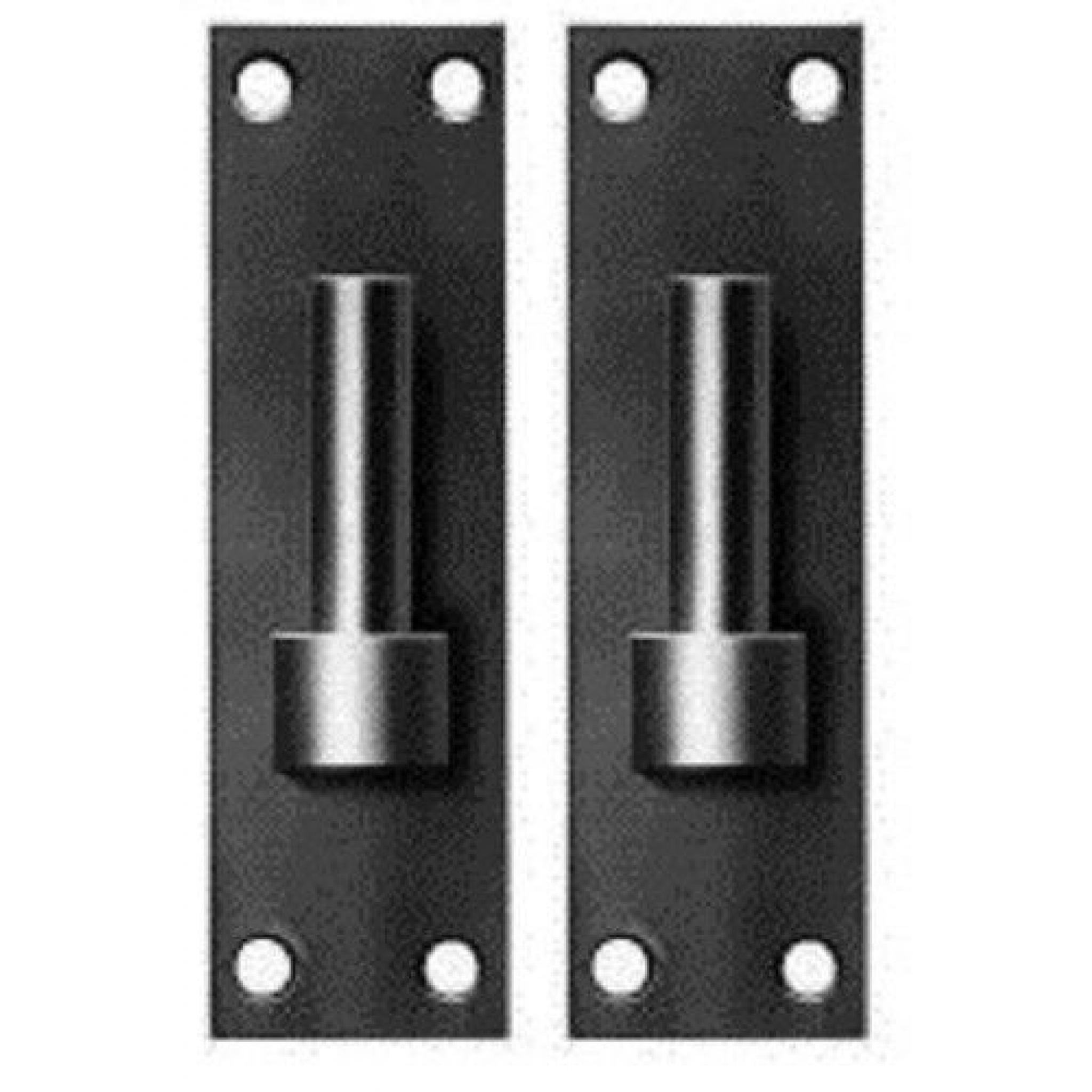 2 x 12.5mm 12 Hook on Plate Gate Band Hinge Pin BLACK Colour Heavy 