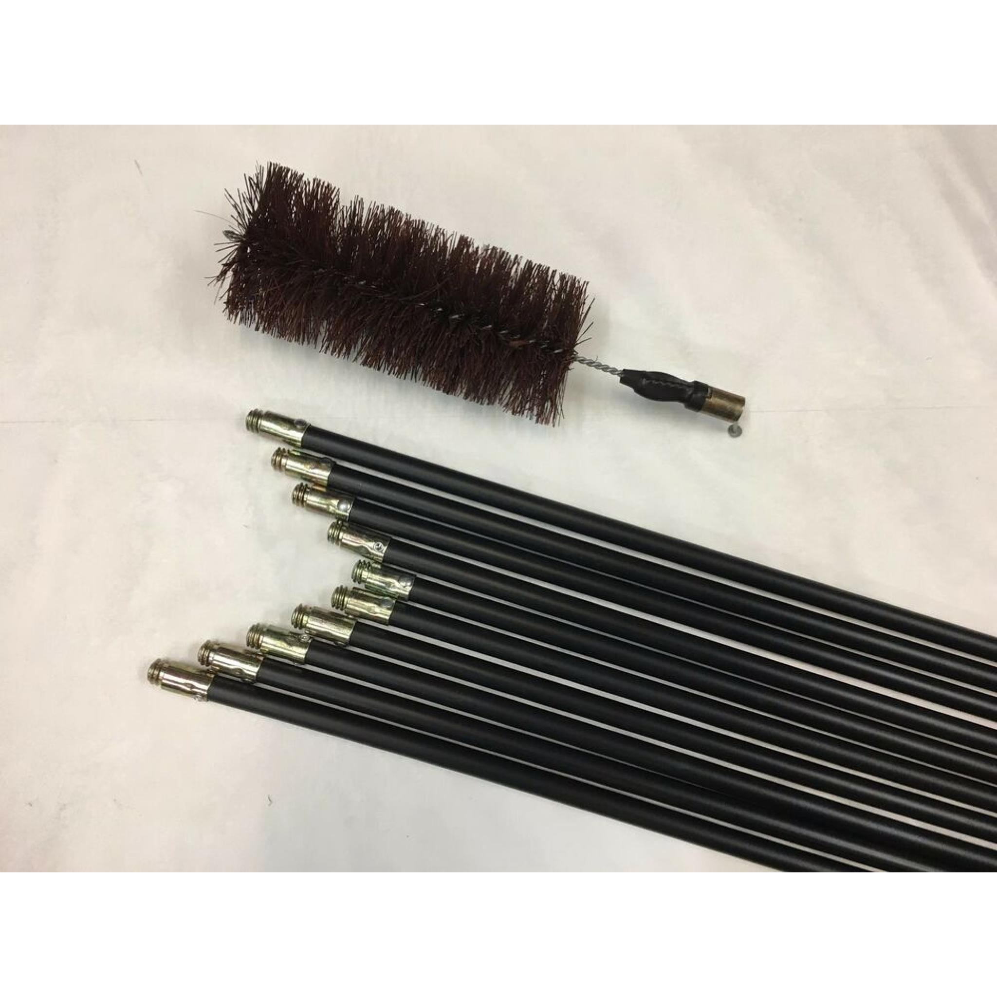NEW 4" inch x 30ft Long Flue Brush Chimney Soot Cleaning Sweeping Set