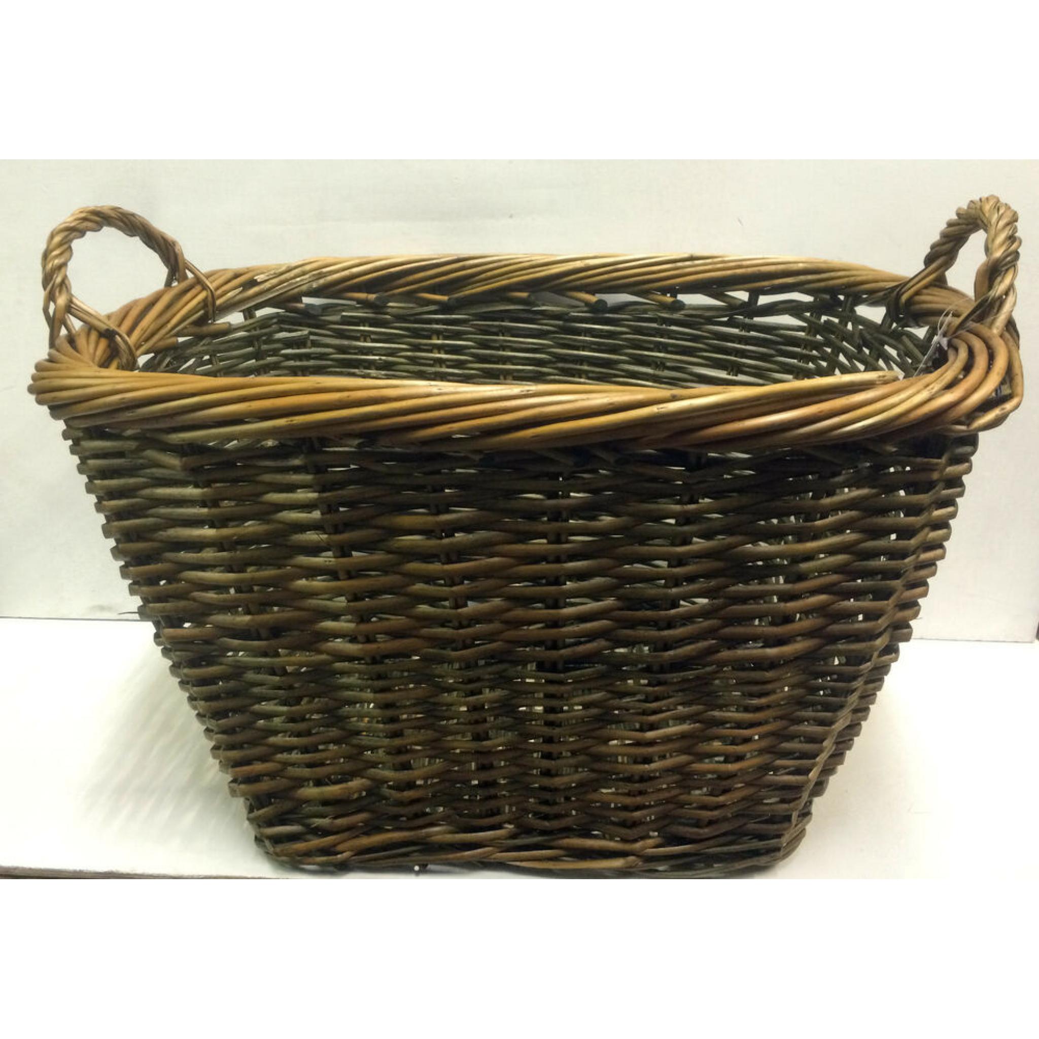 MANOR 0397 HEAVY DUTY Wicker Coal Fire Log Country Laundry Storage Basket 58x45