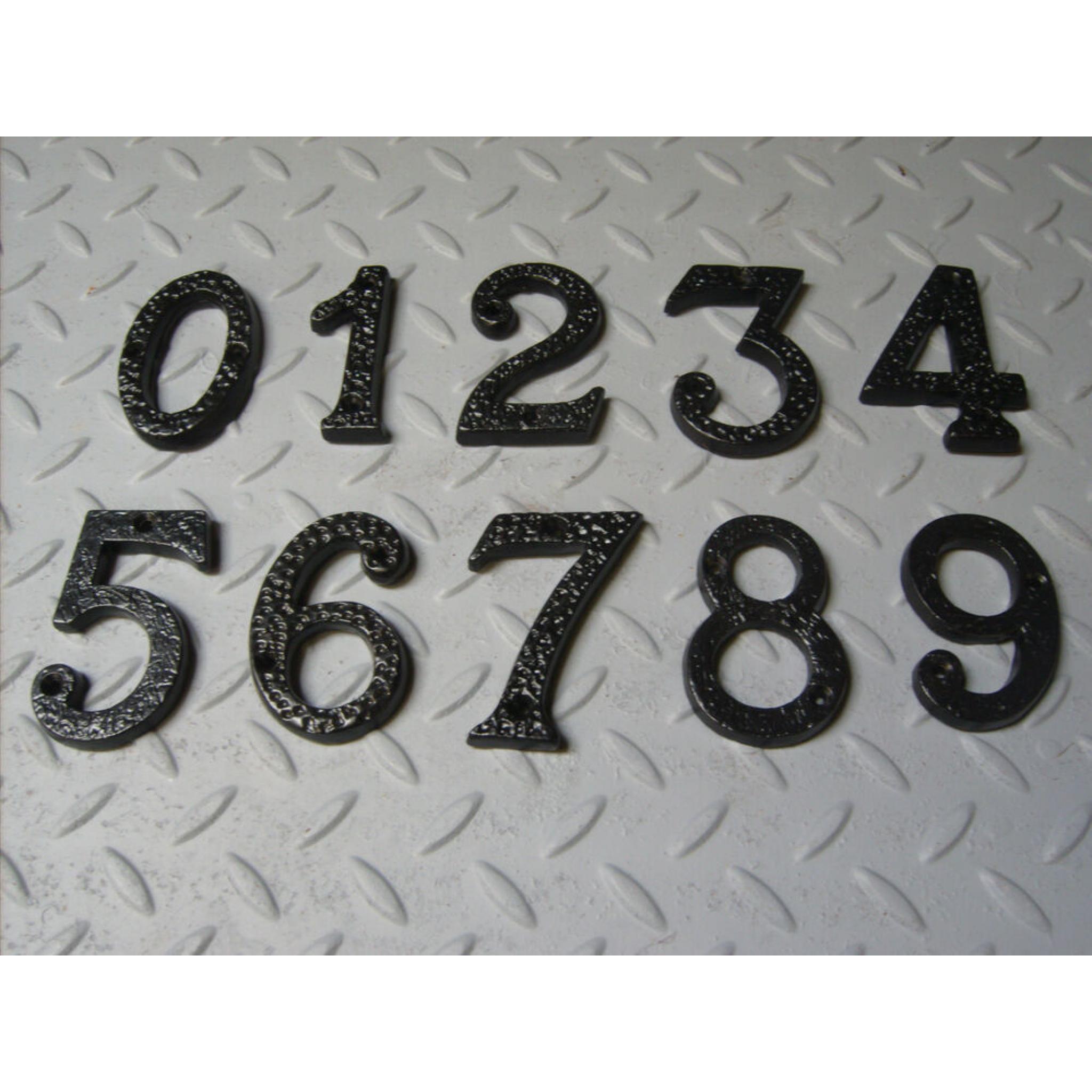 NEW 3" inch Metal Black Wrought Iron Numbers House Door Sign 1 2 3 4 5