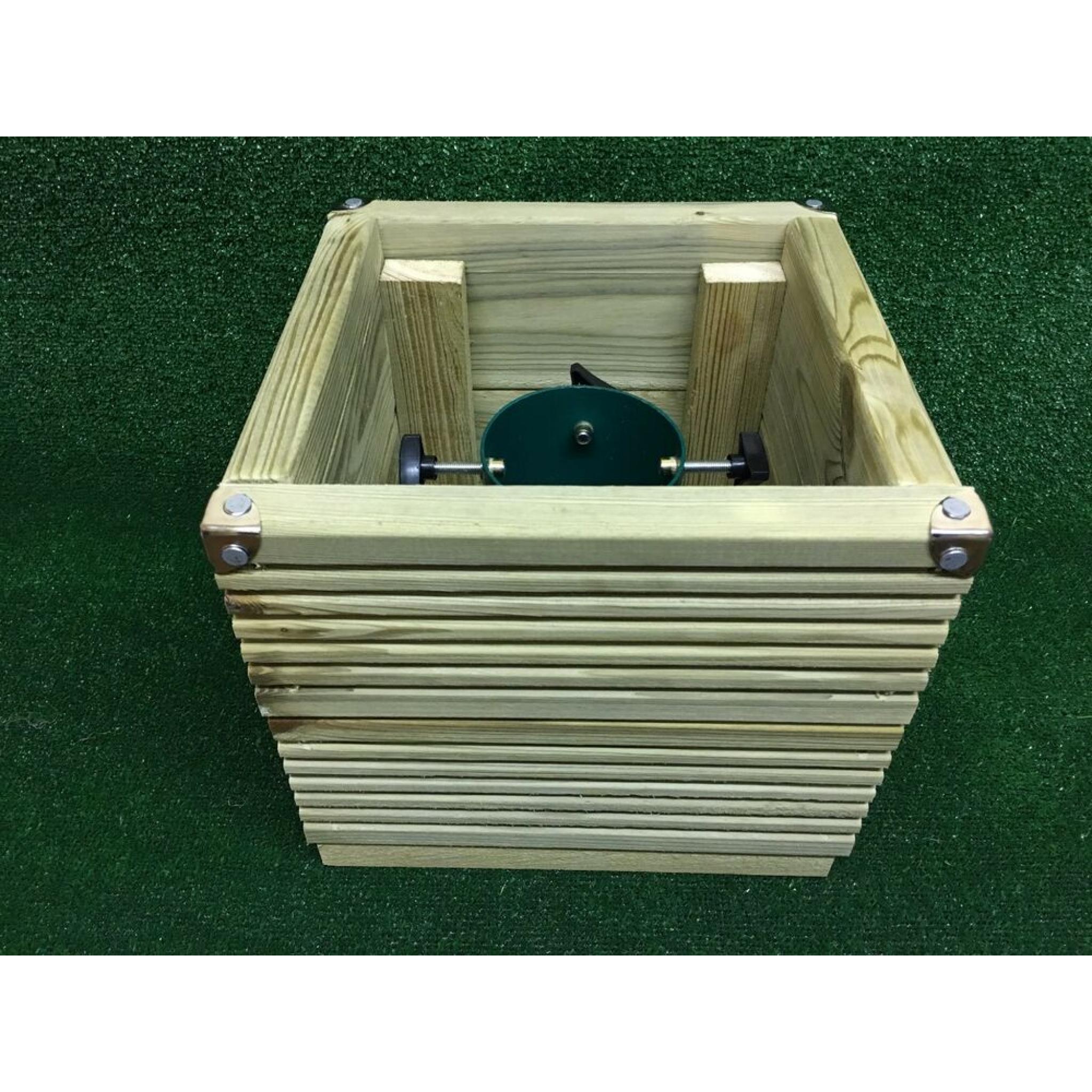 Luxury Wooden Christmas Tree Stand 30cm Square up to 4.5&quot; Trunk Real Xmas Box