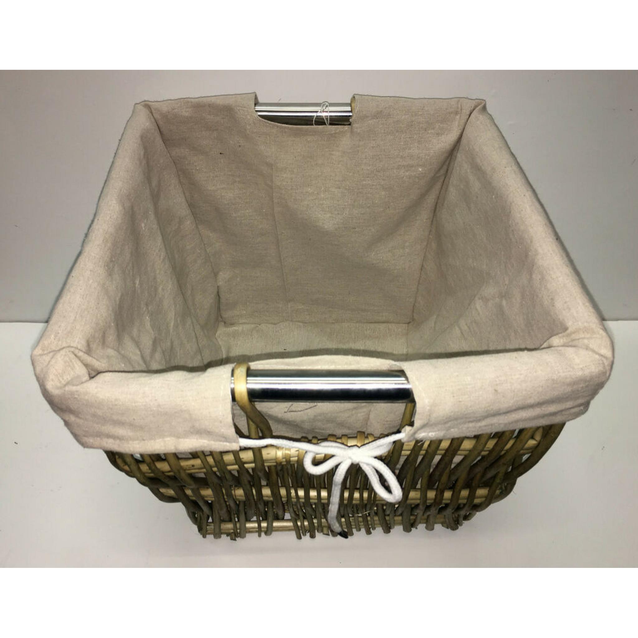 Square 355 Heavy Duty Hand Made Wicker Coal Fire Log Laundry Storage Basket