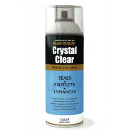 Rustoleum CRYSTAL CLEAR MATT FINISH Fast Dry Spray Paint LACQUER Aerosol 400ml