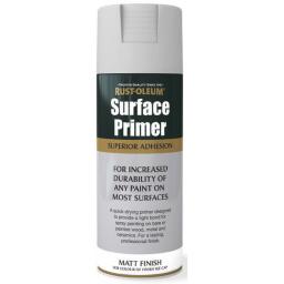 SURFACE PRIMER Rust-oleum Fast Dry Spray Paint Aerosol 400ml GREY