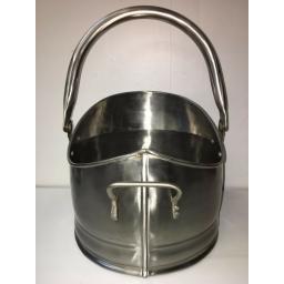 Silver Pewter Brushed Steel MANOR CLANDON Coal Fire Log Burner Helmet Bucket Hod