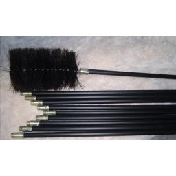 6" inch x 30ft Long Flue Brush Chimney Soot Cleaning Sweeping Set Drain Rods