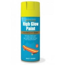 HIGH GLOW YELLOW FLUORESCENT RUST-OLEUM Fast Dry Spray Paint Aerosol 400ml