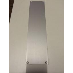 !!NEW!! SAA Satin Aluminium Finger Push Door Plate 75mm X 300mm Holes Drilled