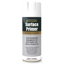 SURFACE PRIMER Rust-oleum Fast Dry Spray Paint Aerosol 400ml WHITE