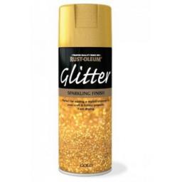 GOLD GLITTER SPARKLING FINISH RUST-OLEUM Fast Dry Spray Paint Aerosol 400ml