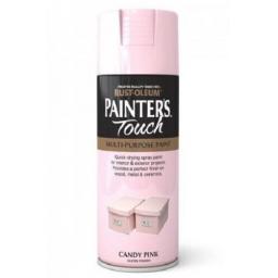 CANDY PINK Gloss Fast Dry Spray Paint Aerosol 400ml Multi-Purpose RUST-OLEUM