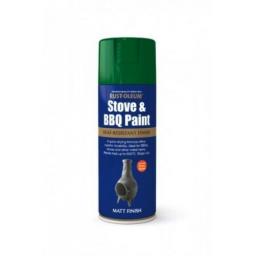 STOVE & BBQ PAINT GREEN RUST-OLEUM Fast Dry Spray Paint Aerosol 400ml