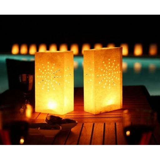 10 Pack Paper Candle Tea Light Lantern Bags Party Wedding Night Camping Garden