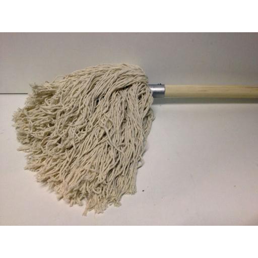 !NEW! Traditional Cotton Mop & 4ft Wooden Handle Pole Stale Floor Tiles Laminate