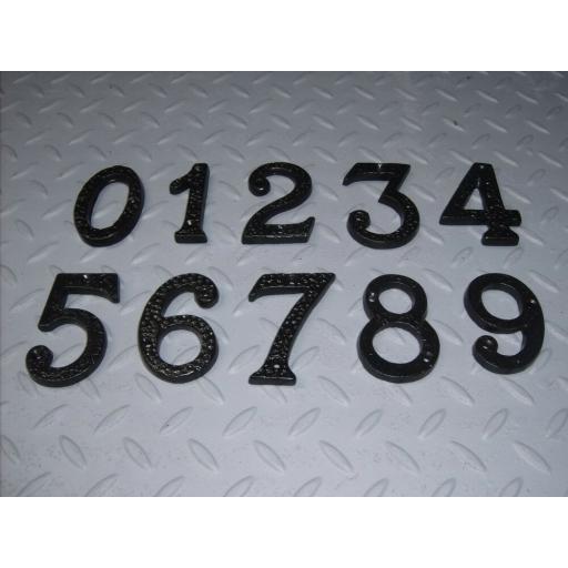 NEW 3" inch Metal Black Wrought Iron Numbers House Door Sign 1 2 3 4 5 6 7 8 9 0