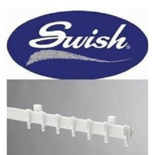 Swish Sologlyde 125-500cm Plastic Bendable Curtain Track & Fittings Bay Window