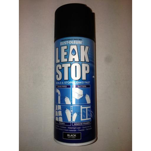LEAK STOP BLACK MATT PRIMER RUST-OLEUM Fast Dry Spray Paint Aerosol 400ml