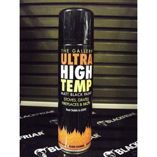 ULTRA HIGH TEMP Black Paint Stove Grate Fire BBQ 450ml