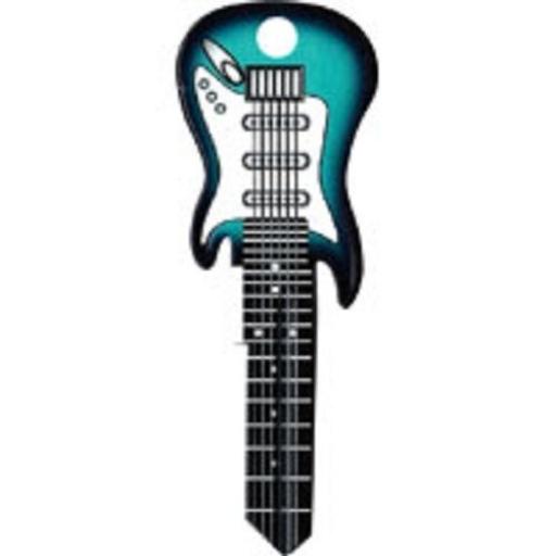 Green Electric Guitar Rockin' Keys Blank Key fits Yale 1A/U5D