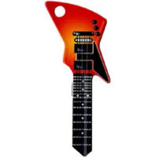 Funky Sunburst Electric Guitar Rockin' Keys Blank Key fits Yale 1A/U5D