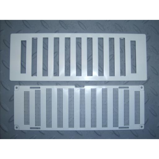 !NEW! 3.5"x9.5" Hit & Miss Air Vent Ventilator Cover White Adjustable Flyscreen