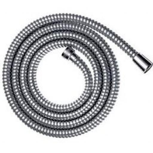 CHROME SHOWER HOSE PIPE HIGH FLOW 8MM BORE X 1.5m long
