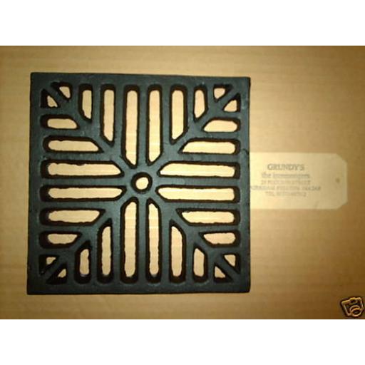 8" SQUARE Cast Iron Gully Grid Driveway Drain Cover