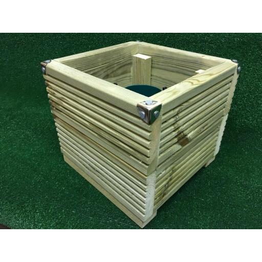 Luxury Wooden Christmas Tree Stand 30cm Square up to 4.5&quot; Trunk Real Xmas Box