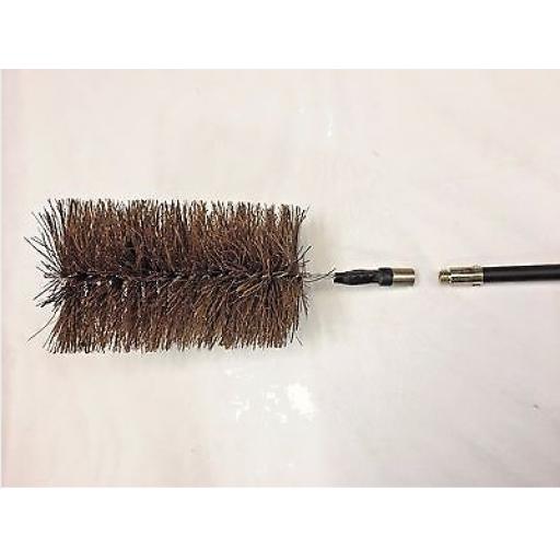 !!NEW!! 6" Inch FITS DRAIN RODS Flue Brush Fire Chimney Soot Cleaning Sweeping